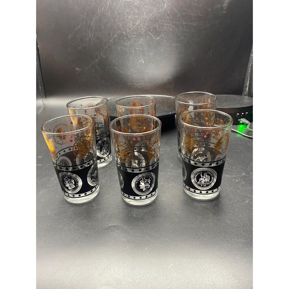 Cera World Coin Juice Glasses